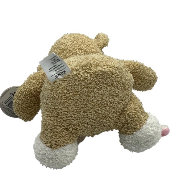 Prestige Belly Flops Plumpo Beige Bear Terry Plush Bunny Slipper Stuffed Animal - Picture 9 of 10